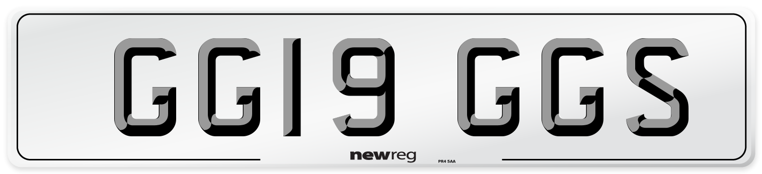 GG19 GGS Number Plate from New Reg